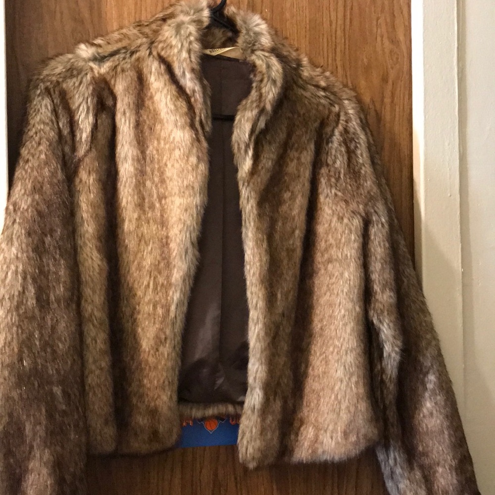Brown Faux Fur Jacket